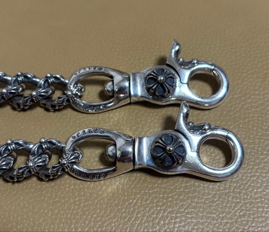 【SILVER925】ウォレットチェーン シルバー925刻印有246g美品極太