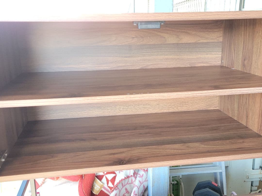 木目調 アイアンフレーム キッチンボード レンジ台 食器棚 ヴィンテージ風