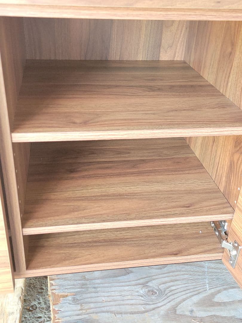 木目調 アイアンフレーム キッチンボード レンジ台 食器棚 ヴィンテージ風