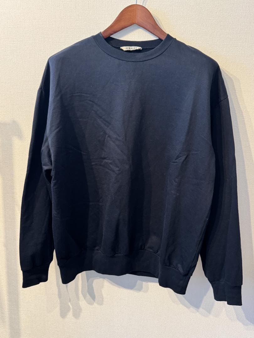 【極美品】AURALEE ハイゲージスウェット 4 濃紺 即完売モデル