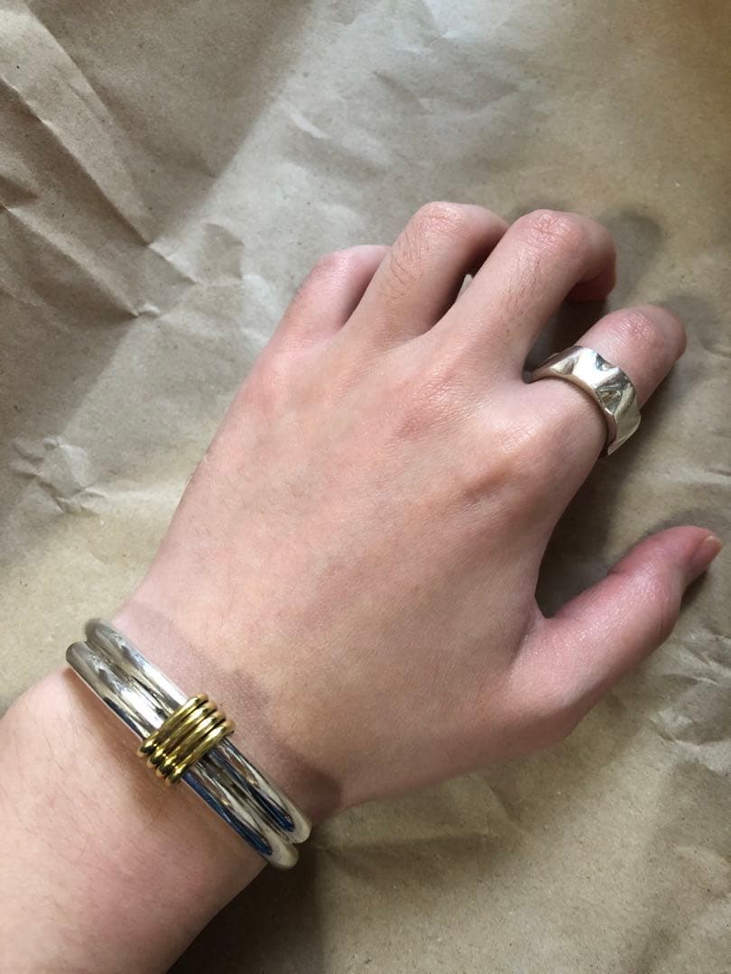 お*し様 メキシコ製 vintage 925 シルバーバングル メキシカンジュエ