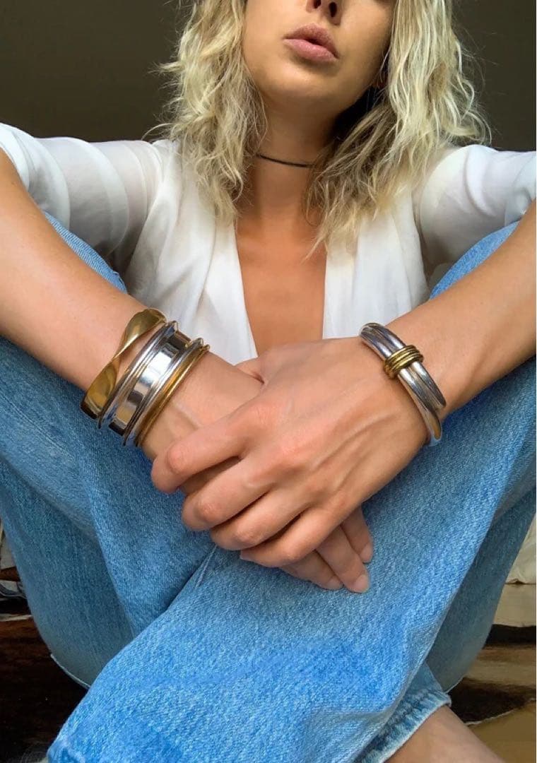 お*し様 メキシコ製 vintage 925 シルバーバングル メキシカンジュエ