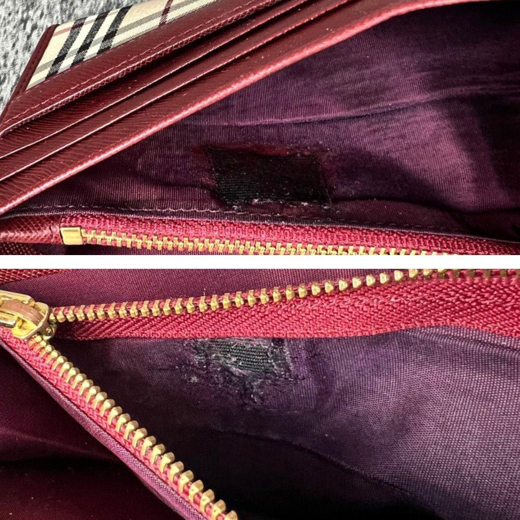 BURBERRY ノバチェック キャンバス×レザー 長財布