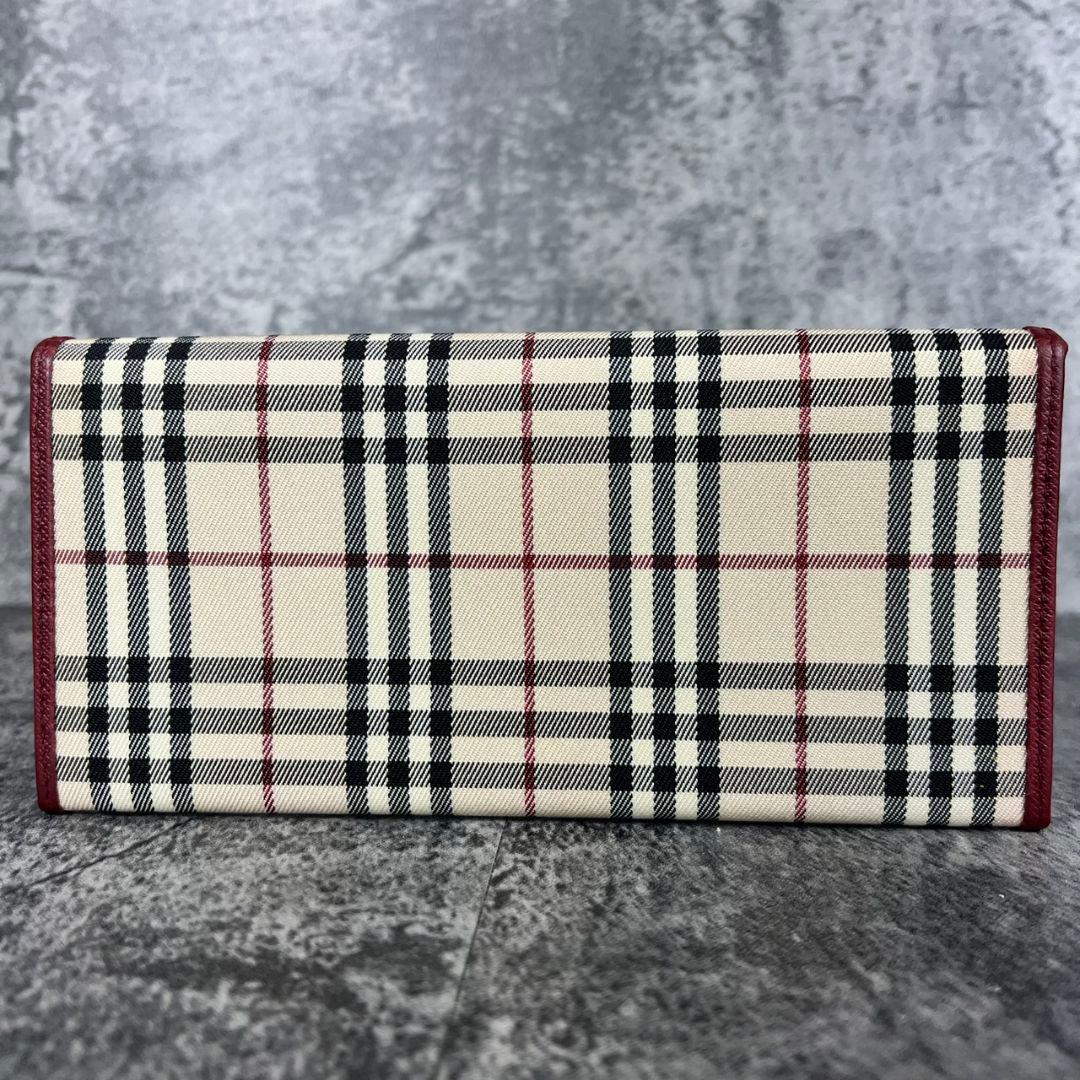 BURBERRY ノバチェック キャンバス×レザー 長財布