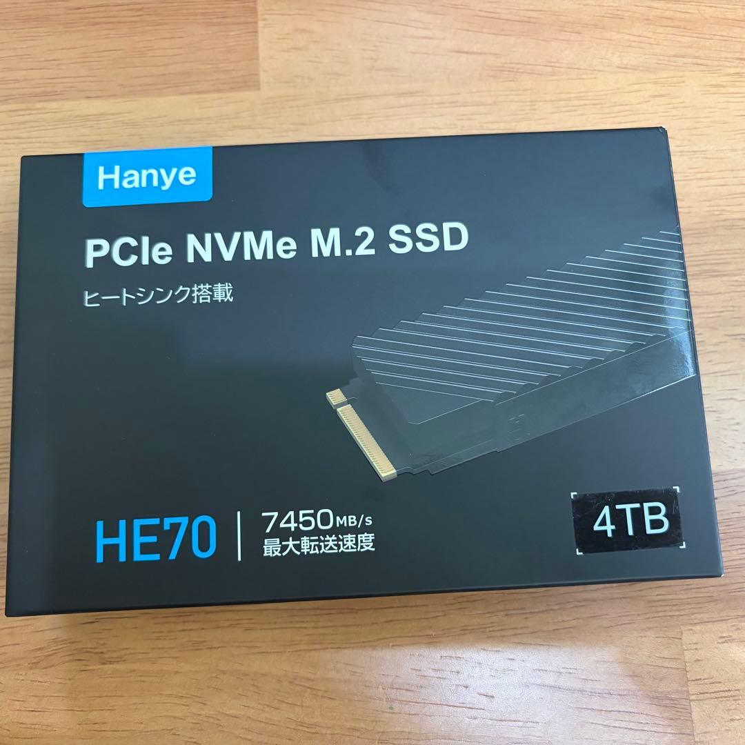 Hanye HE70 4TB NVMe M.2 SSD PS5メーカー保証 1