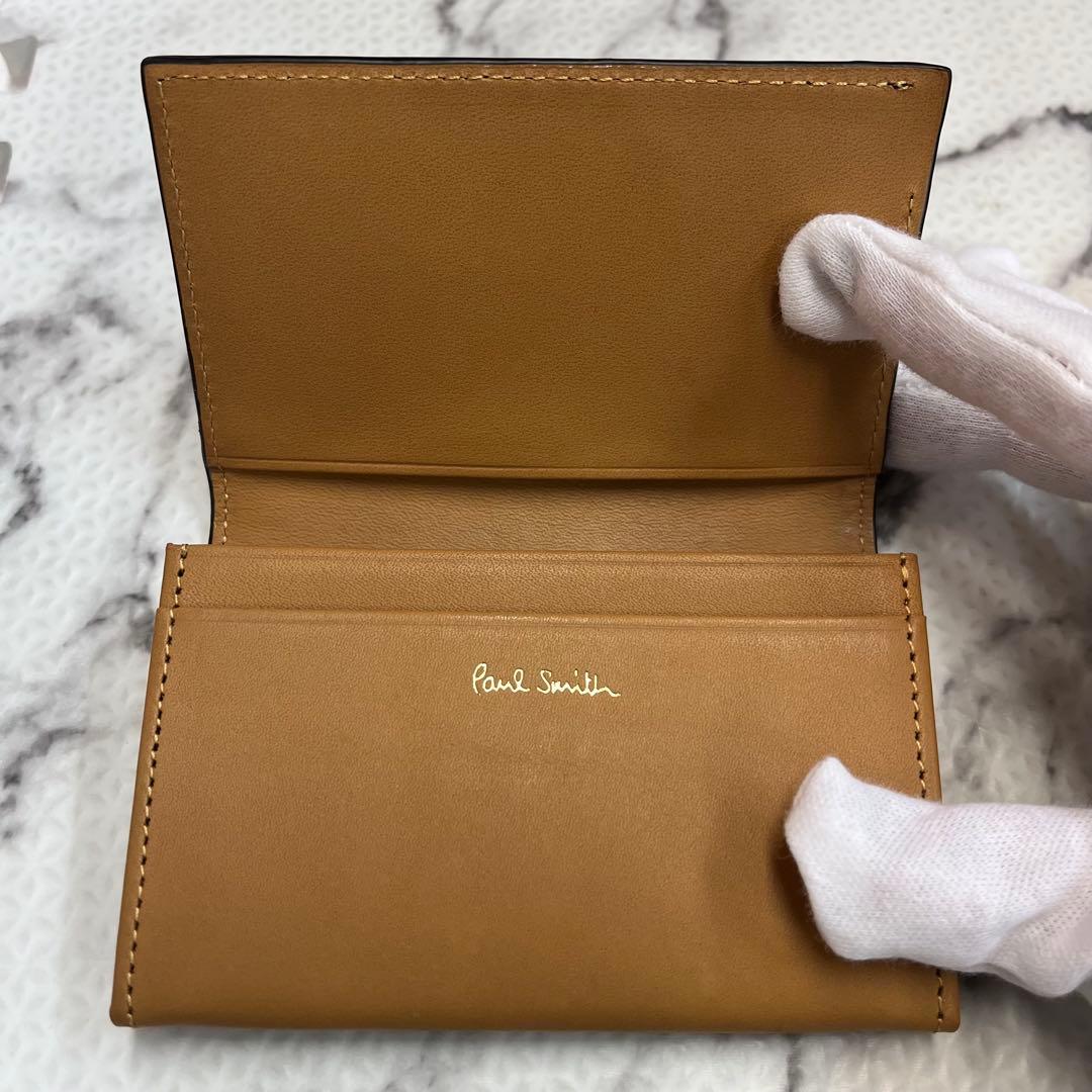 新品 Paul Smith ポールスミスマルチストライプタブ名刺入れカード入れ