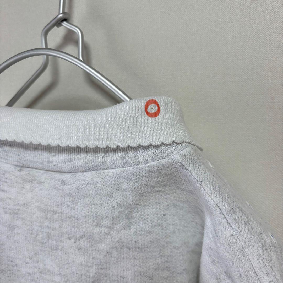 USAvintageアメリカ古着発泡プリントくまちゃんりんごお花襟付きスウェット