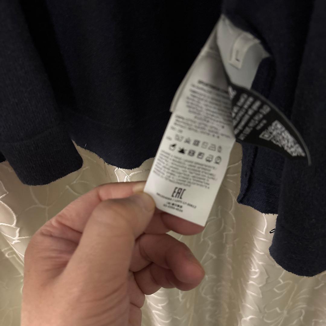 STONE  ネイビー ダブルジップアップセーター