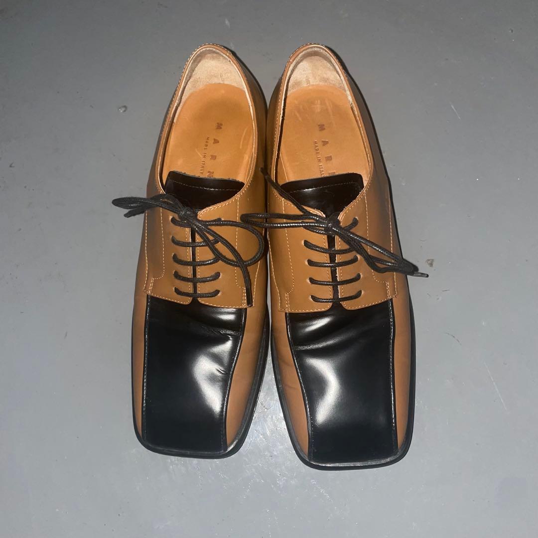 MARNI スクエアトゥレザードレスシューズ