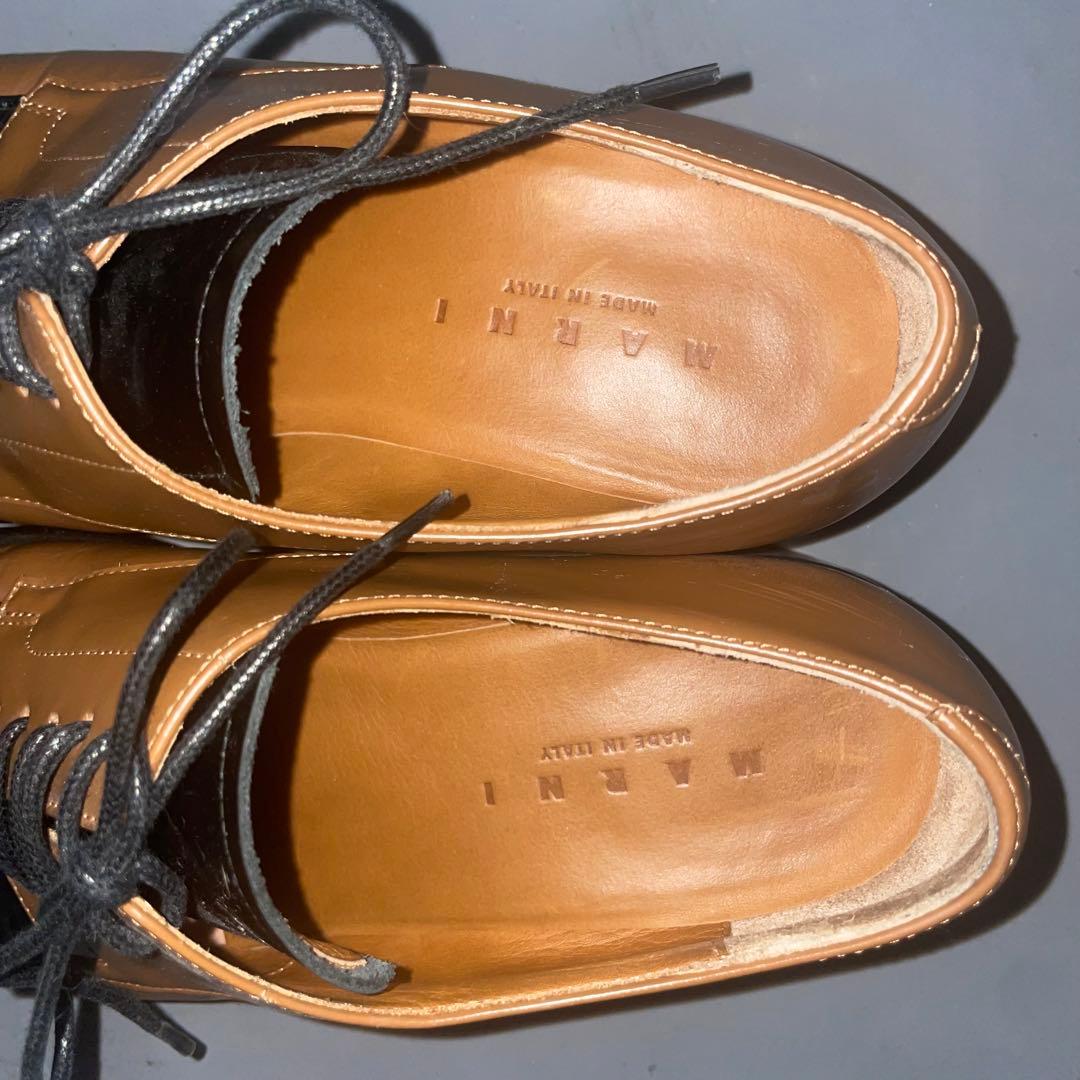 MARNI スクエアトゥレザードレスシューズ