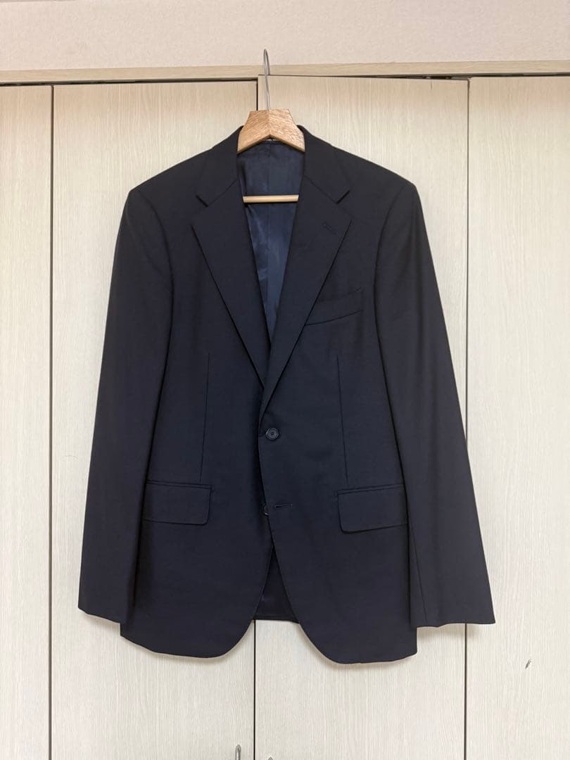 グリーンレーベルリラクシング スーツ ネイビー　2パンツ　48