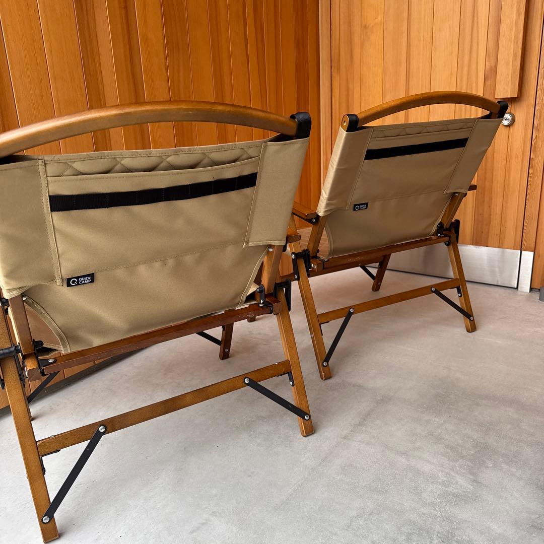 クイックキャンプ　ウッドローチェア　２脚セット