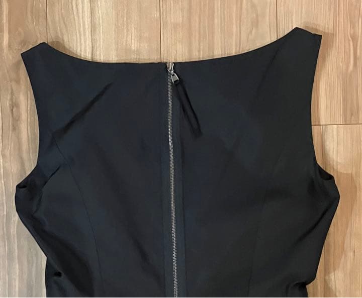 FOXEY ひざ丈ワンピース　シルク　フレア　タック