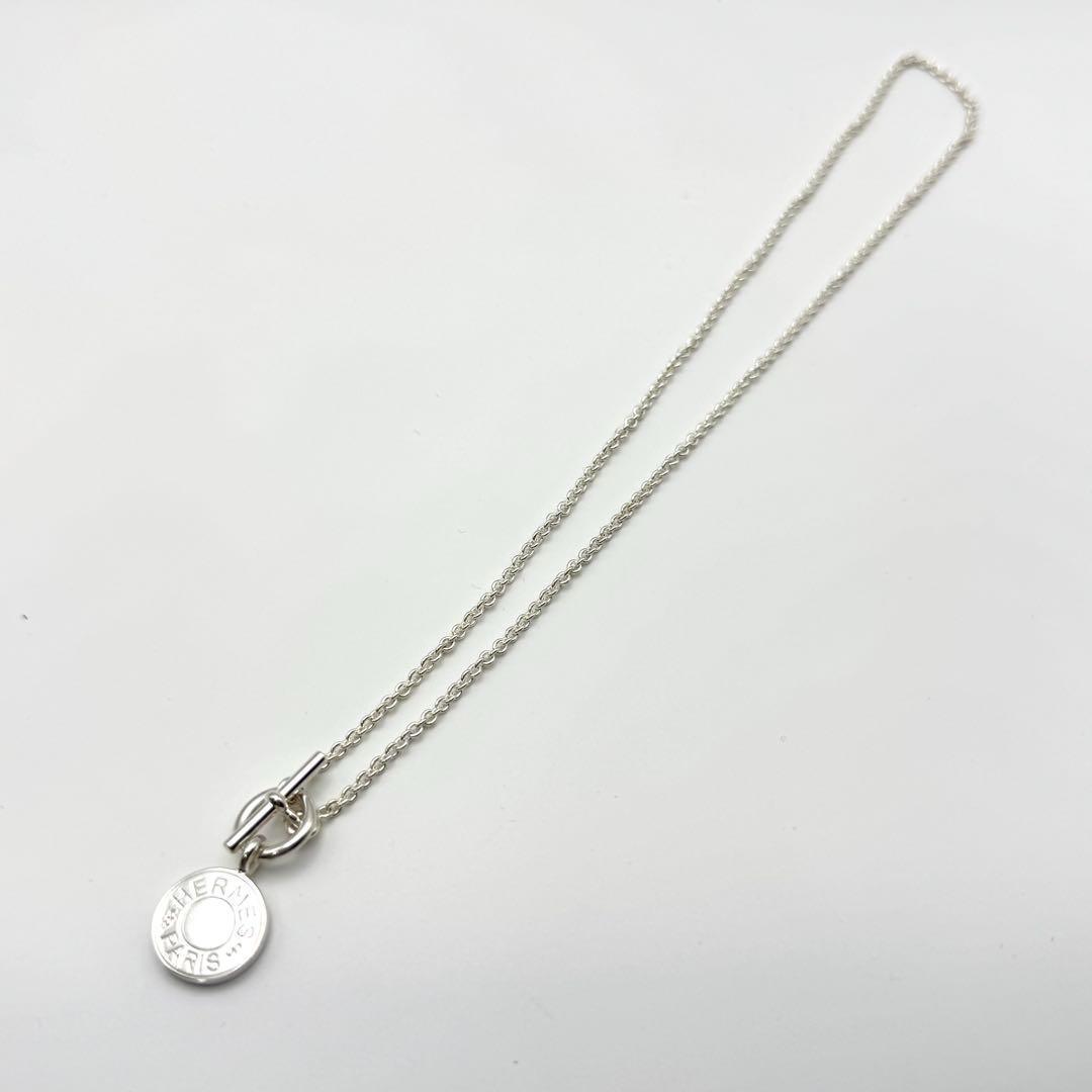 美品 エルメス ネックレス アミュレット シルバー セリエ 箱付き シルバー