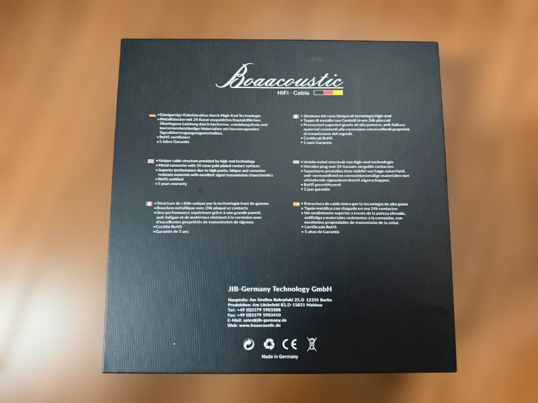 JIBドイツ製造 のXLRオーディオケーブル（オス-メス）キャノンケーブル