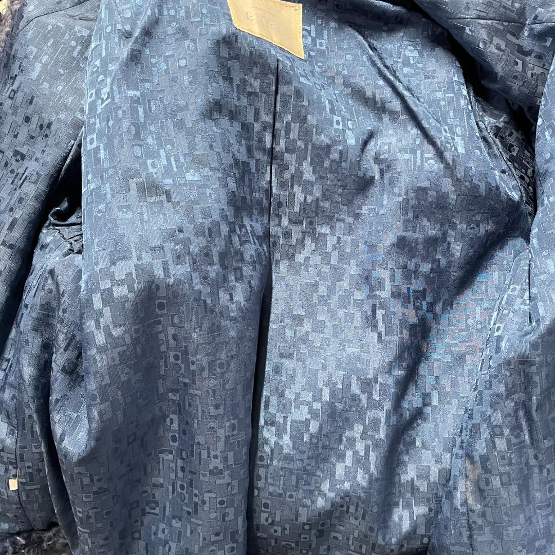 希少 EMBA エンバ ボア ファー コート ブルー