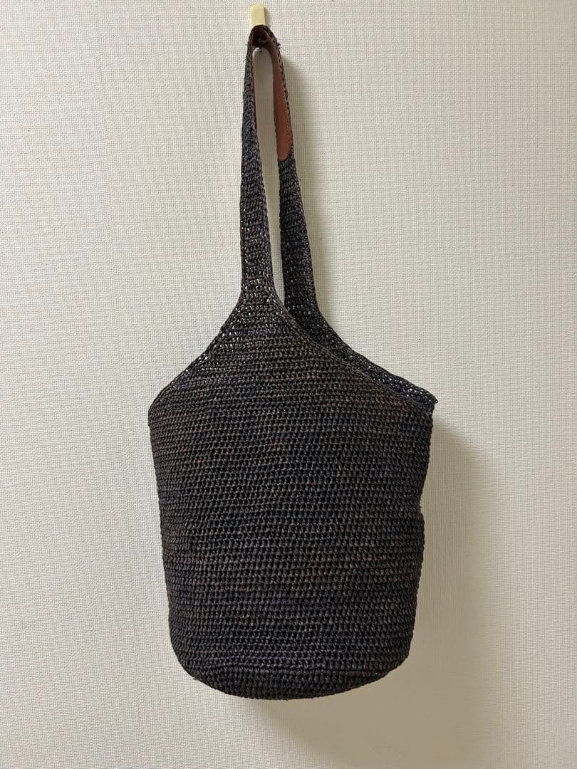 HELEN KAMINSKI ワンショルダーラフィアバッグ ブラウン