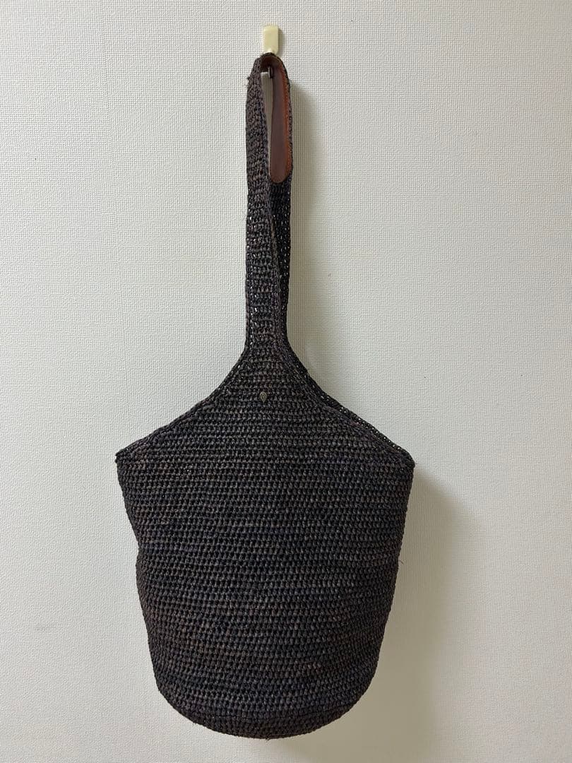 HELEN KAMINSKI ワンショルダーラフィアバッグ ブラウン