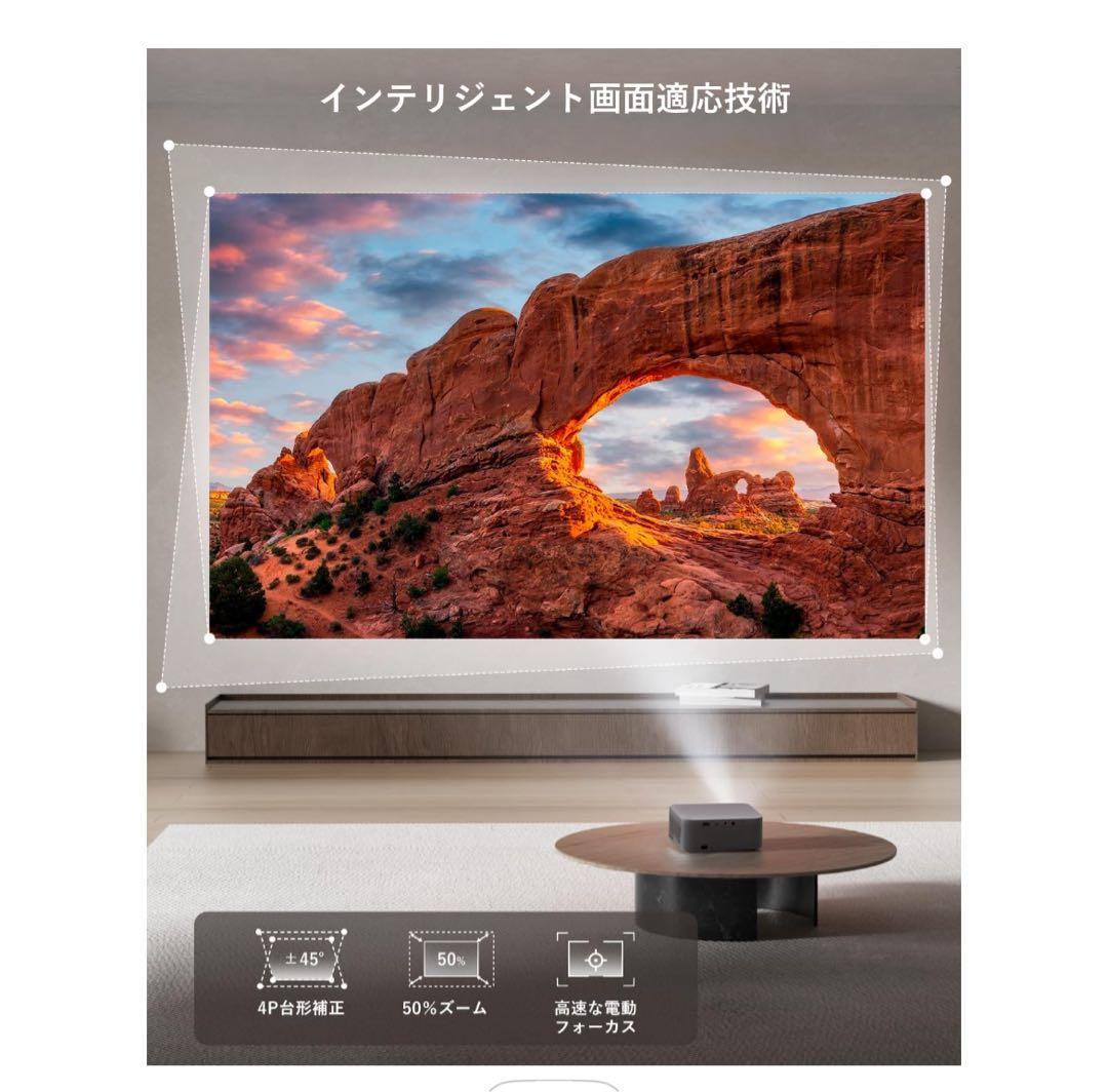 METVATE MV3小型プロジェクター 600ANSI天井投影可スタンド付き