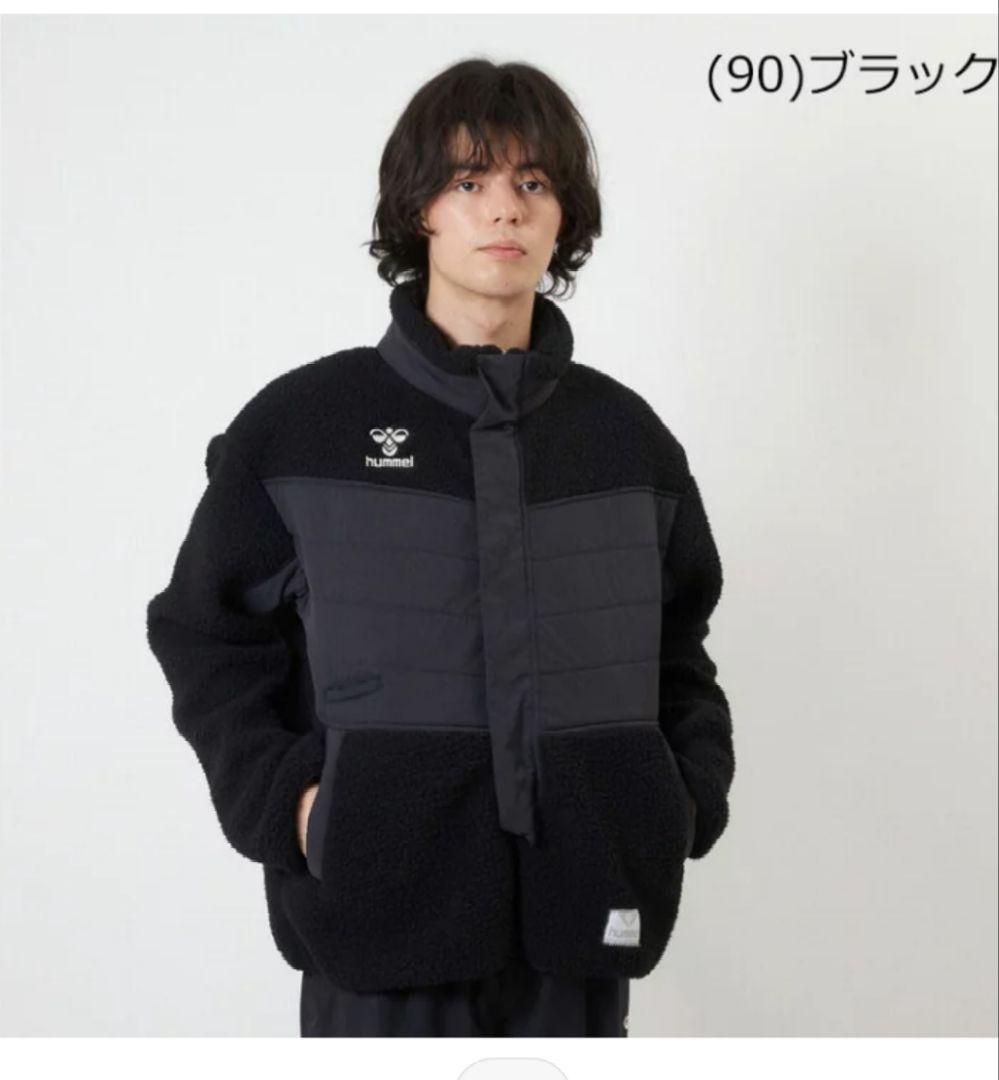 【新品】hummel ボアジップアップジャケット 黒　S・M