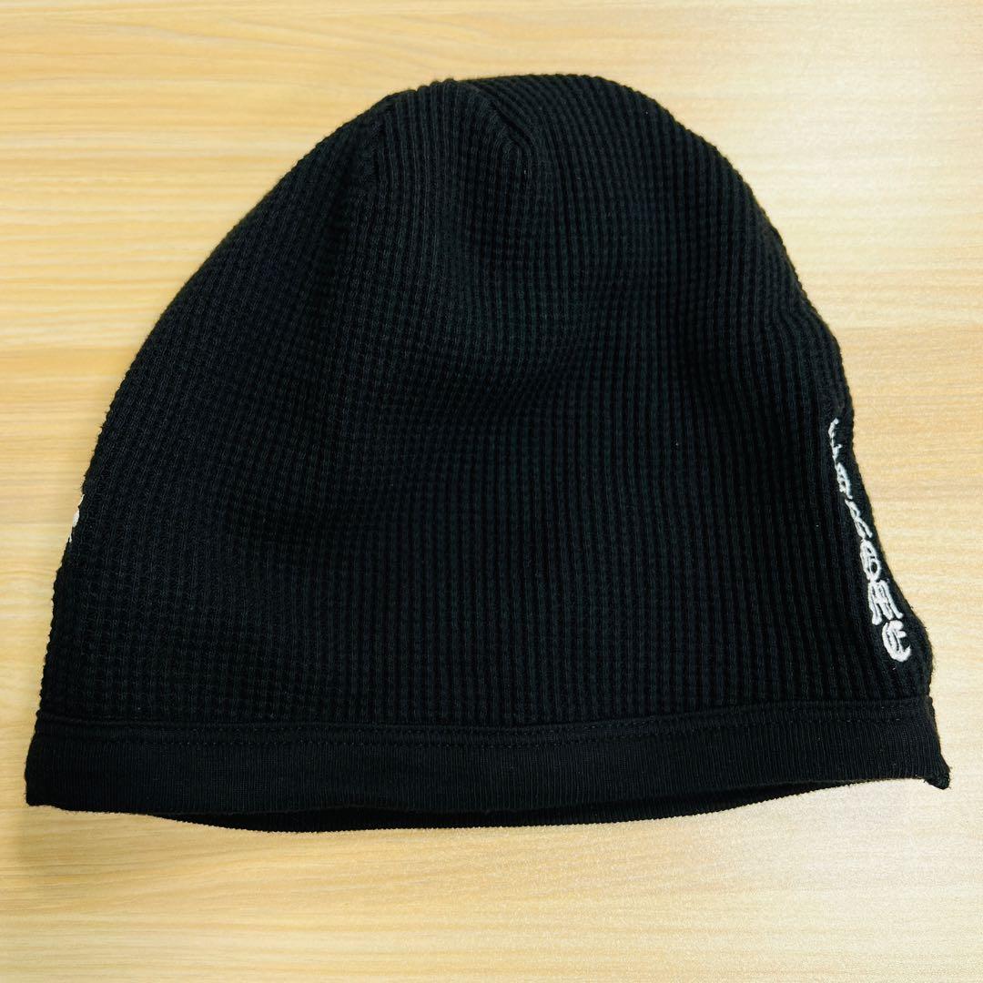 クロムハーツ ビーニーキャップ CHクロス 刺繍ロゴ 黒 サーマル