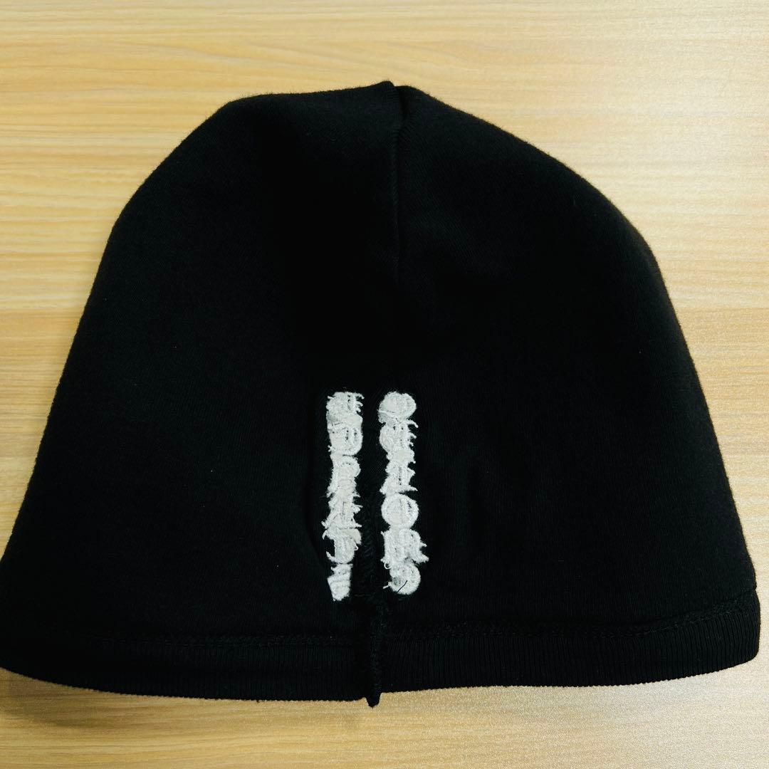 クロムハーツ ビーニーキャップ CHクロス 刺繍ロゴ 黒 サーマル