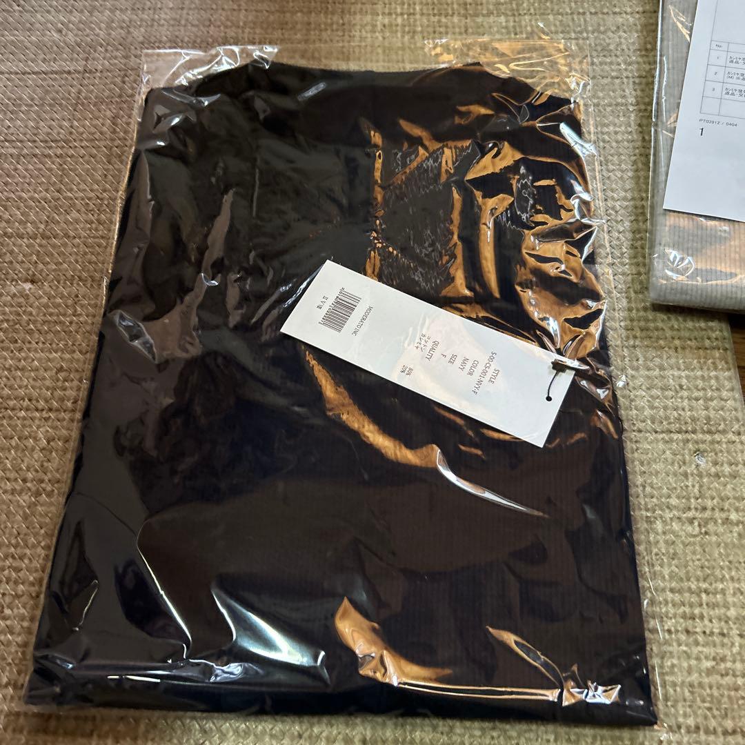 SOEJU ソージュ　カシミヤ混タートルネックカットソー　M ネイビー