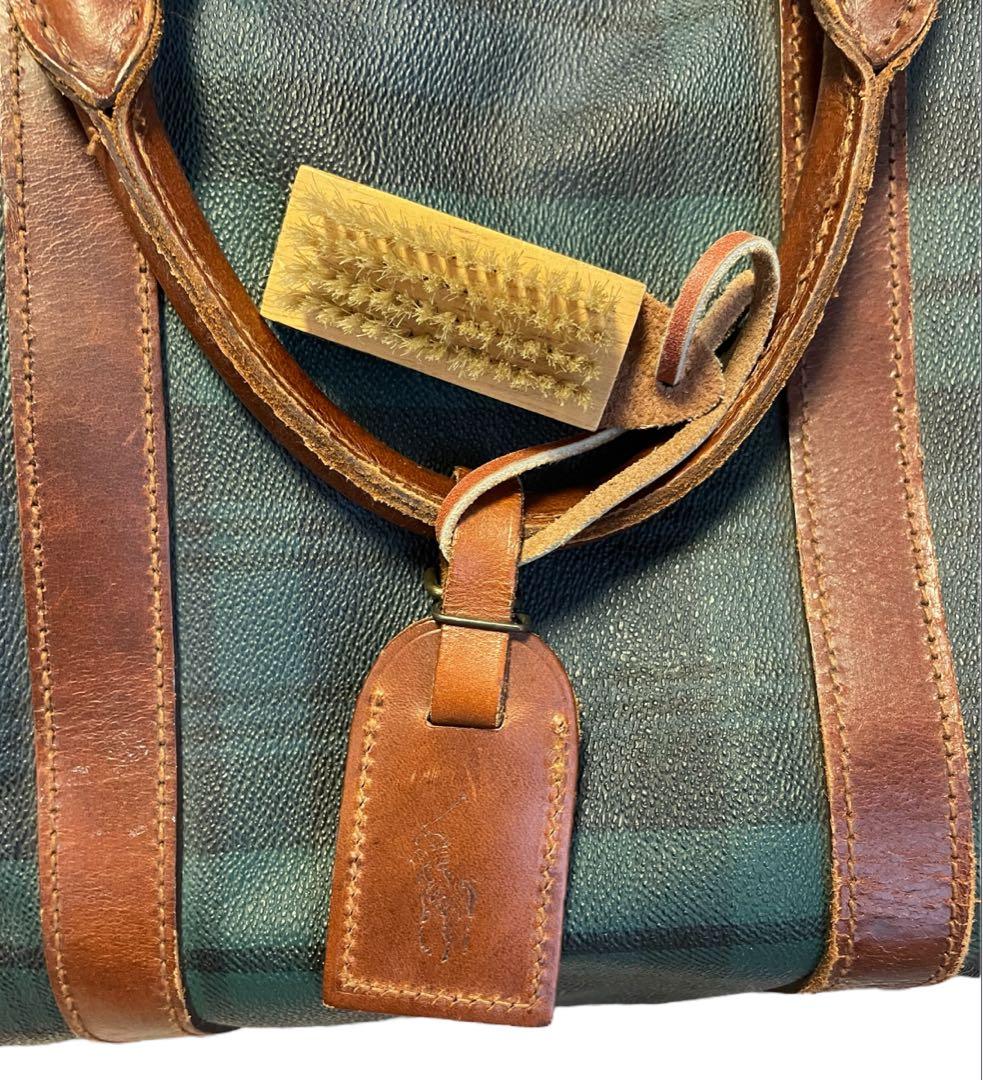 Ralph Lauren ボストンバッグ 大きめ グリーン・チェック柄