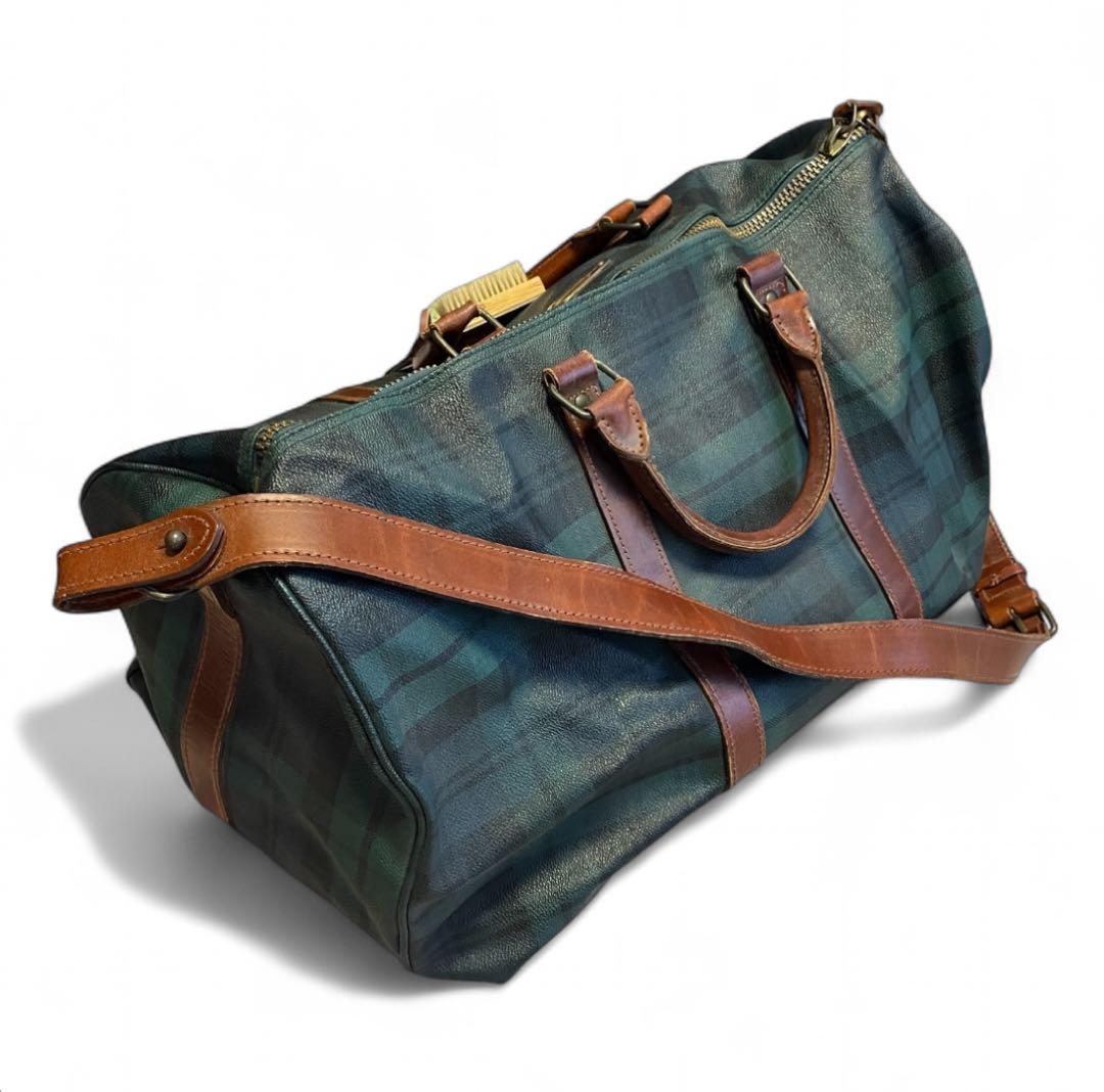 Ralph Lauren ボストンバッグ 大きめ グリーン・チェック柄