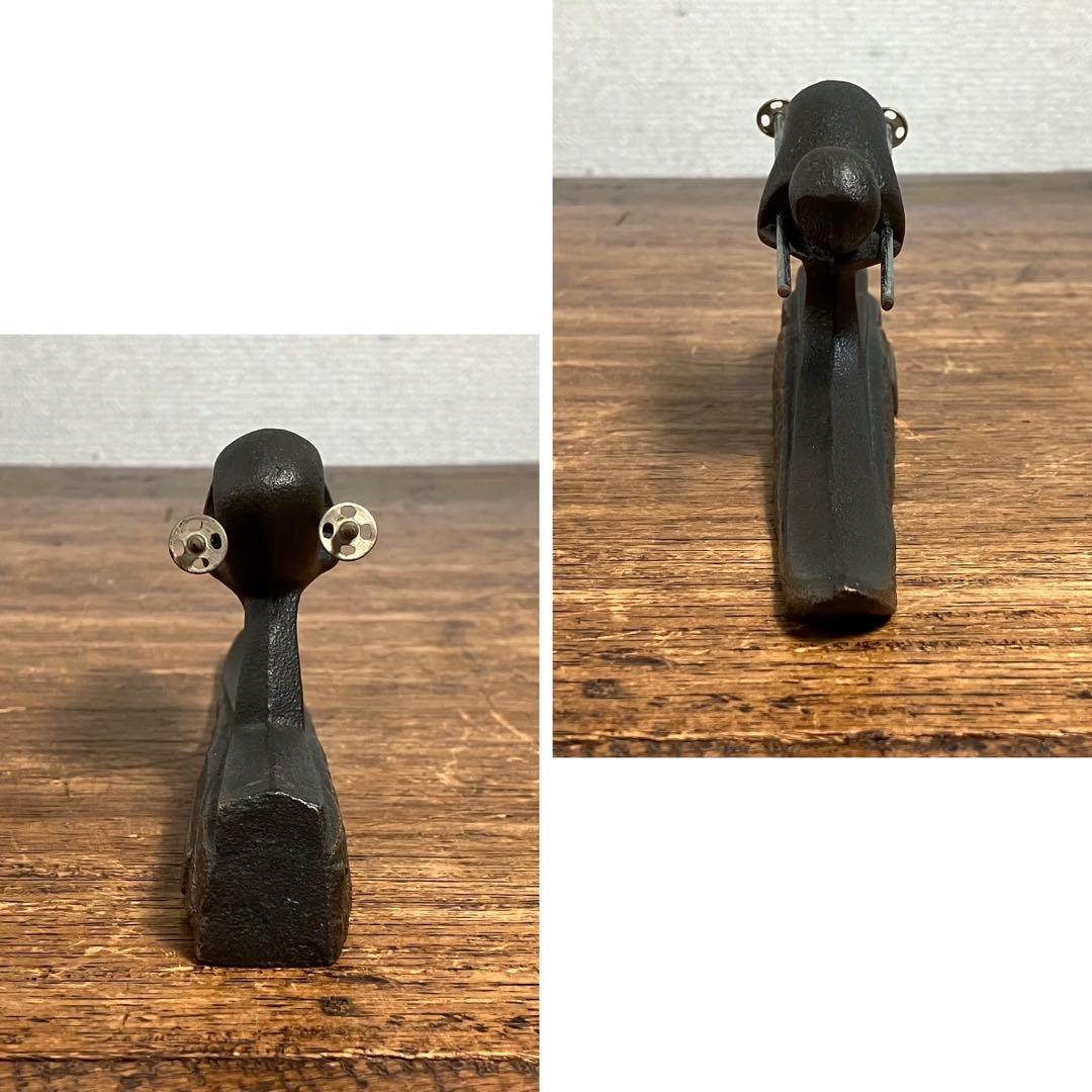 レトロ スキーヤー ペーパーウェイト 鉄 アイアン 雑貨 文鎮 アンティーク