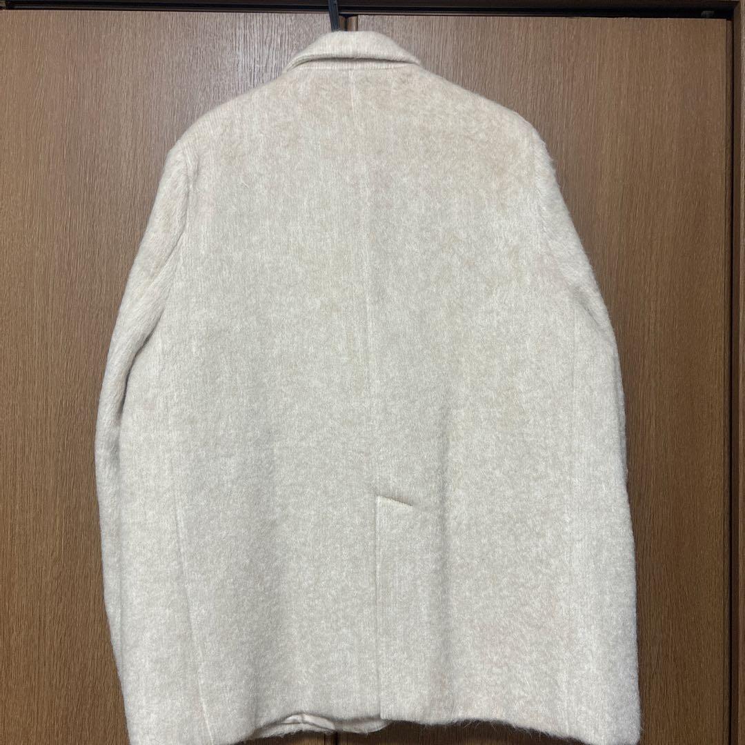 モヘアシャギージャケットコート　ベージュ　ベースメント