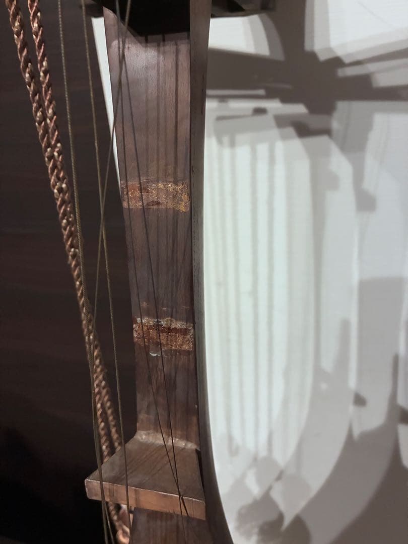 m*u様 筑前琵琶 五弦 レトロ　【ジャンク品】ヴィンテージ　時代物　古美術