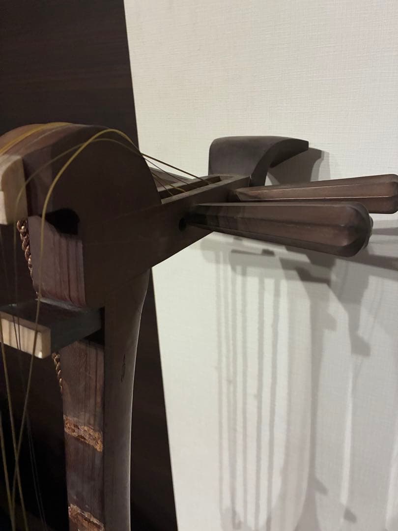 m*u様 筑前琵琶 五弦 レトロ　【ジャンク品】ヴィンテージ　時代物　古美術