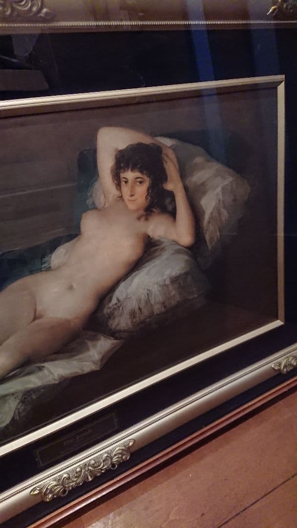 希少✨ ゴヤ「裸のマハ」複製画 額装 絵画 西洋美術 巨匠 名画 インテリア