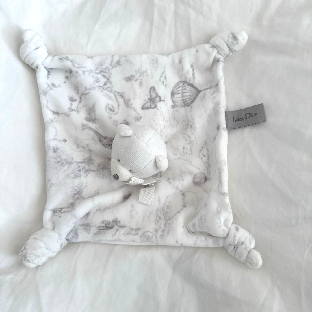 美品　Baby dior ブランケット　ぬいぐるみ　グレー