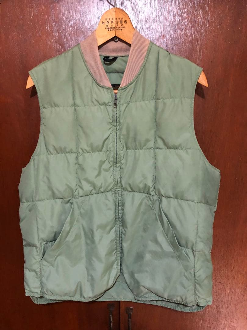 K　Eddie Bauer ダウンベスト オリーブグリーン
