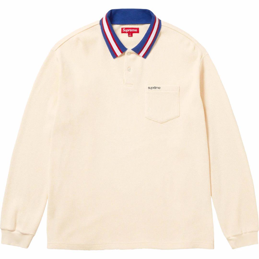 トップス Supreme Thermal L/S Polo Natural S