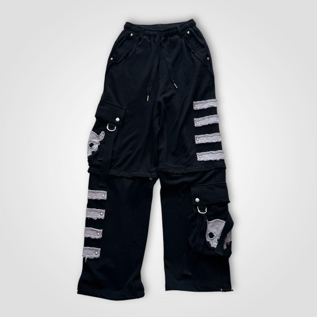 1664◆Gamchuガムチュ 赴くままに分解分離スウェットカーゴパンツ