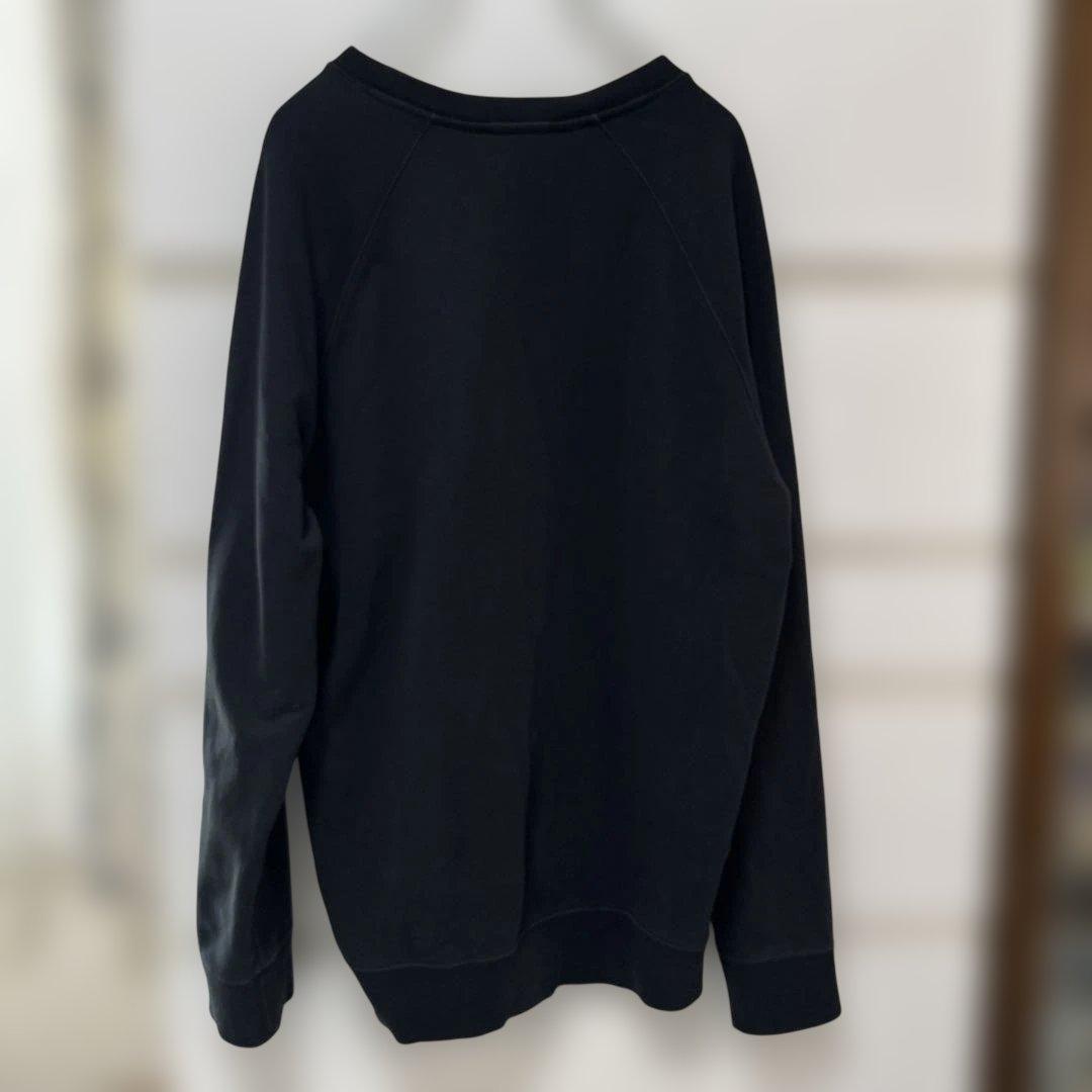 メゾンキツネ スウェット トレーナー 黒 ワンポイント ロゴ 刺繍