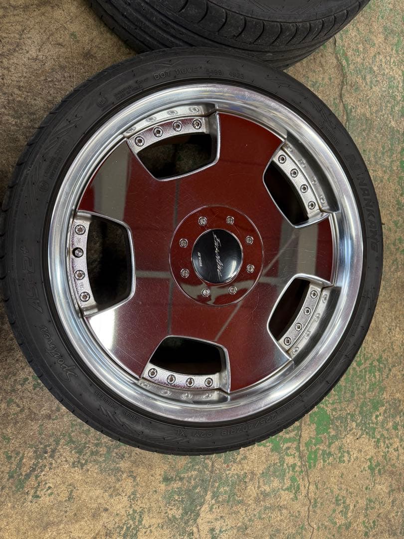 ワークユーロラインDH18インチ ホイールセット メッキ