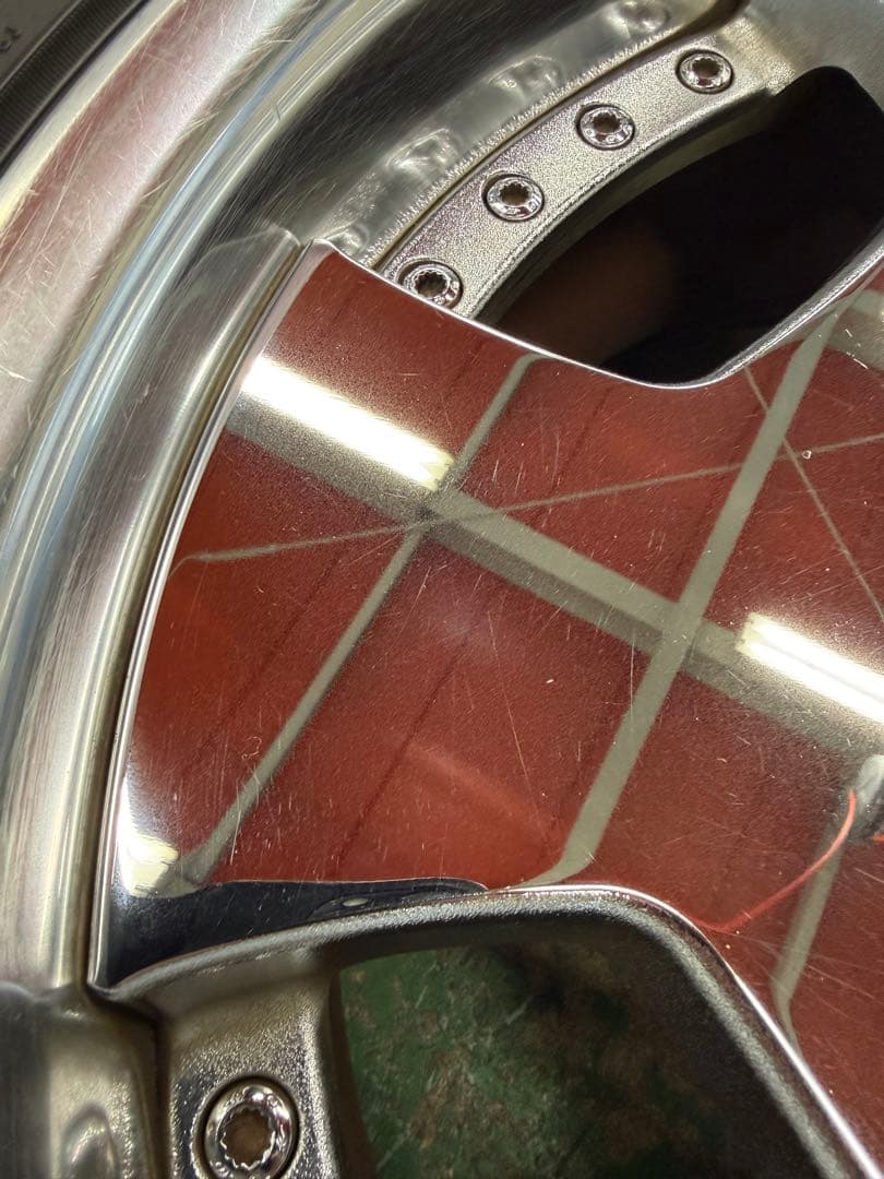 ワークユーロラインDH18インチ ホイールセット メッキ