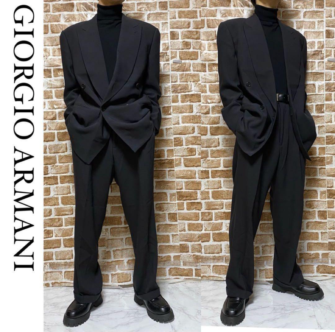 【美品・高級　黒タグ】GIORGIO ARMANI セットアップ　ダブル