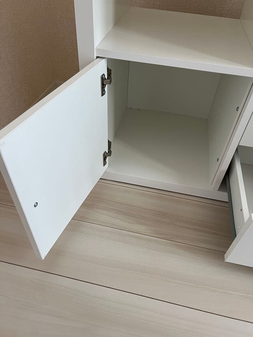 KALLAX カラックス シェルフユニット インサート4個付き, ホワイト