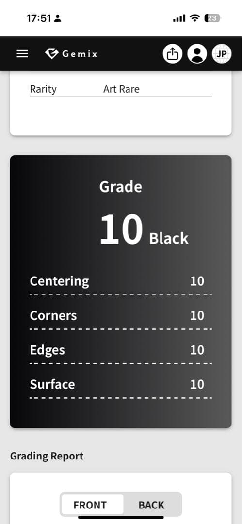 【*)様 ポケモンカードNのゼクロムar gemix10 BLACK psa10