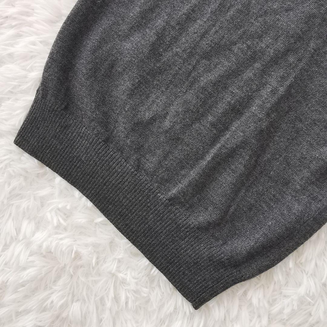 バーバリー ホースロゴ刺繍 ノヴァチェック ウール カーディガン グレー 38