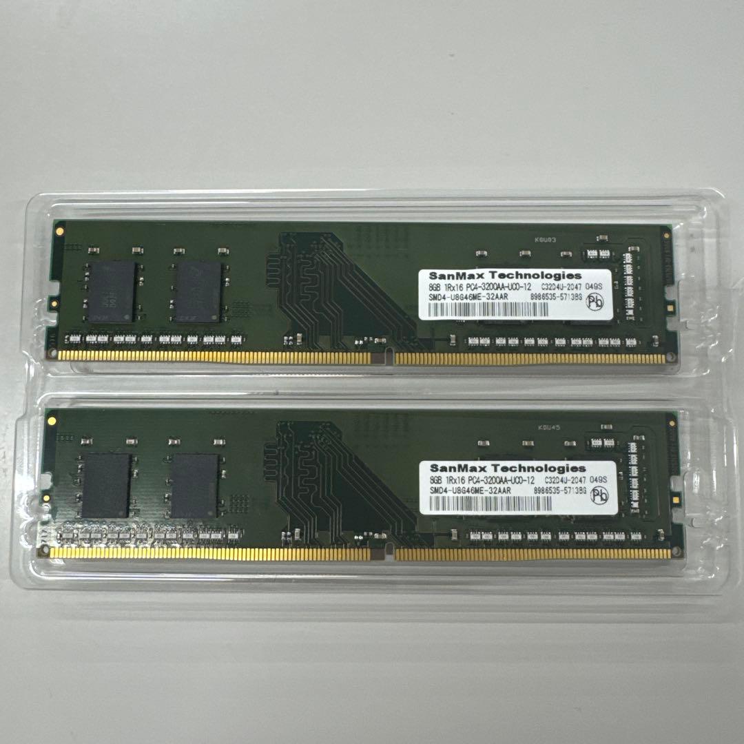 SanMax DDR4 16GB (2x8GB) メモリ デスクトップ用