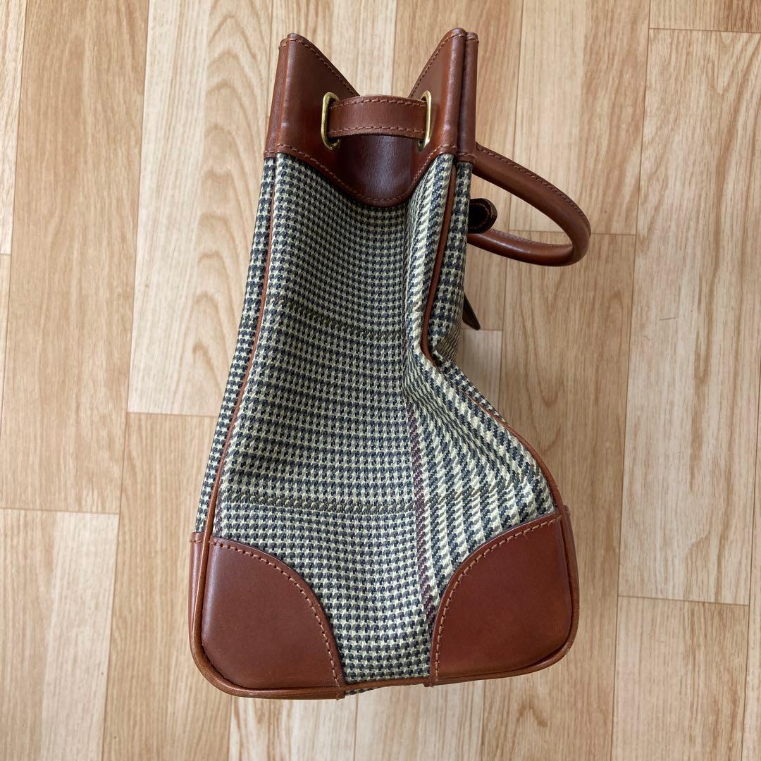 美品 Ralph Lauren トートバッグ 中型 ハウンドトゥースパターン