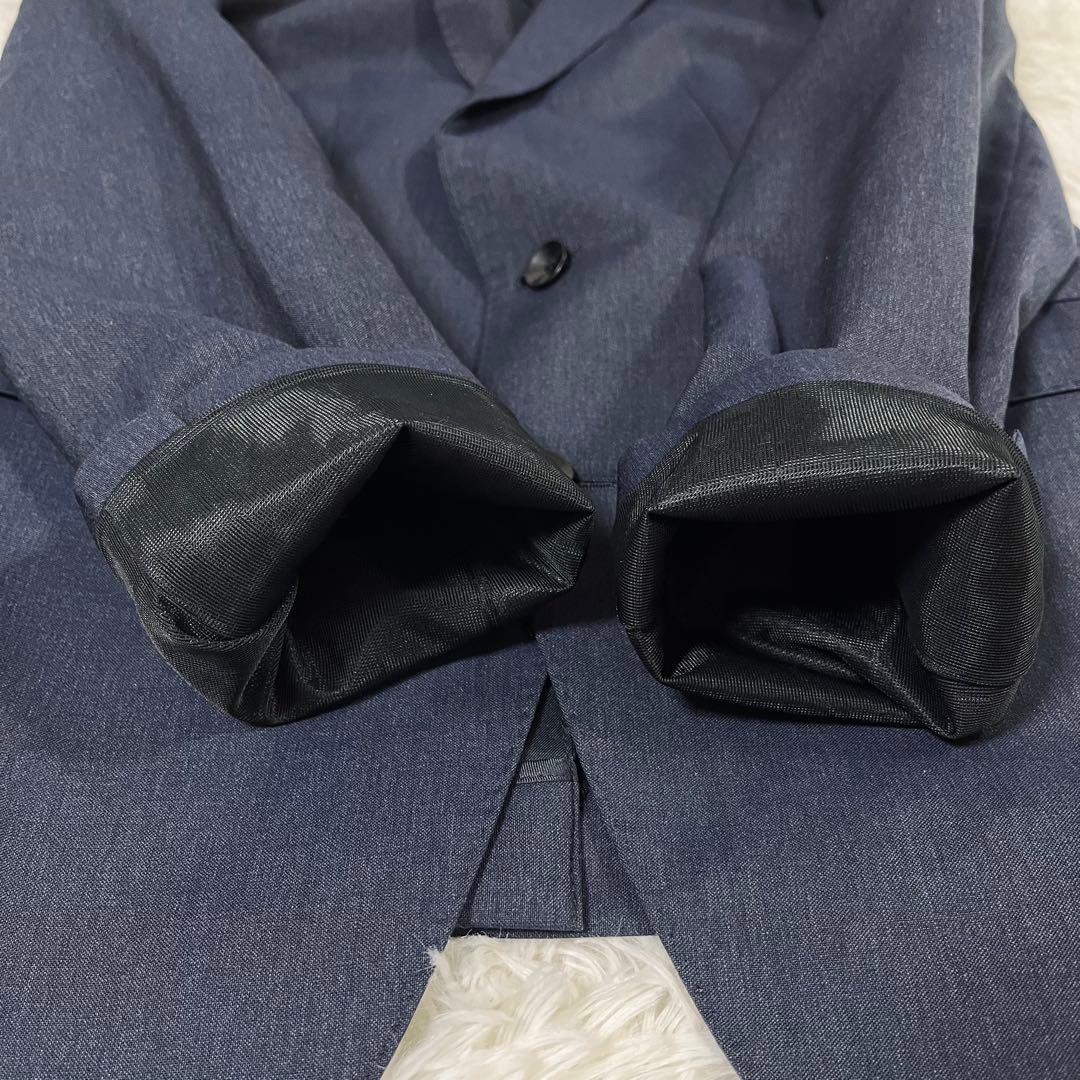 【美品/イタリア生地】スーツセレクト 3ピース セットアップ A5 ネイビー