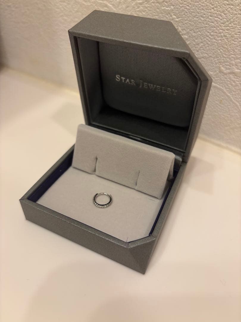 スタージュエリー　フープピアス　k18ホワイトゴールド　片耳用