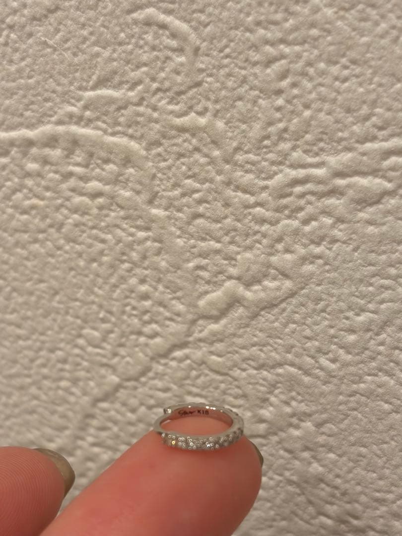 スタージュエリー　フープピアス　k18ホワイトゴールド　片耳用